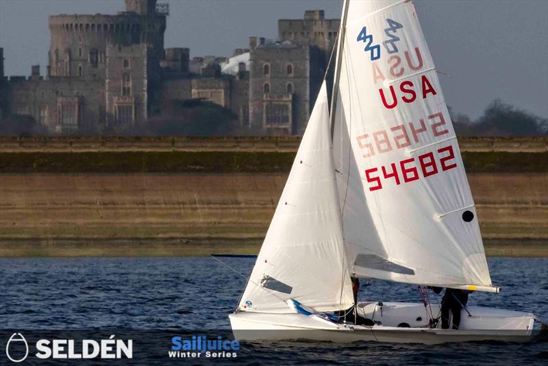 Seldén SailJuice Winter Series - Datchet Flyer 2021 photo copyright Tim Olin / www.olinphoto.co.uk taken at Datchet Water Sailing Club and featuring the 420 class