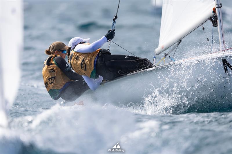 Girls 420 (NZL)- Youth Sailing World Championships - December, 2023 - Buzios, Brazil photo copyright Gabriel Heusi / World Sailing taken at Iate Clube do Rio de Janeiro and featuring the 420 class