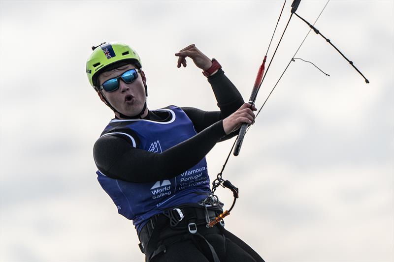 Toby Wigglesworth (NZL) - Boys Kite - Day 5 - Youth Sailing Championships - December 19 2025 - Vilamoura photo copyright Joao Costa Ferreira taken at Vilamoura Sailing and featuring the 420 class