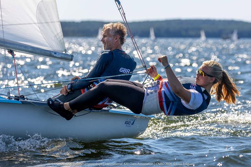 Neil Marsden and Merle Nieuwland - 420 World Championship photo copyright Luis Fráguas taken at Kieler Yacht Club and featuring the 420 class