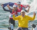 470M AUS Mat Belcher AUSMB11 Will Ryan AUSWR2 With `Medalmaker` coach Victor Kovalenko. 2016 Olympic Games Rio de Janeiro © Daniel Forster