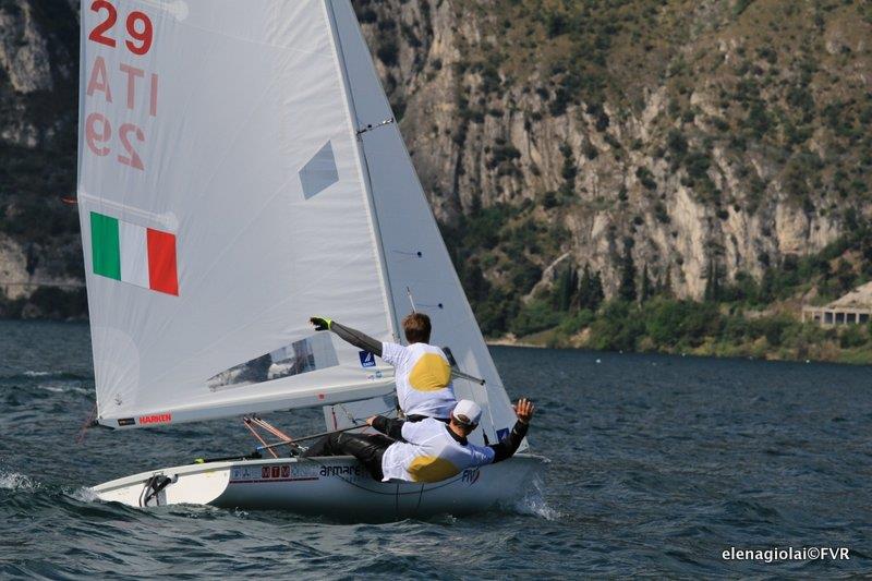 Eurosaf Champions Sailing Cup Leg 2 at Lake Garda day 4 photo copyright Elena Giolai taken at Fraglia Vela Riva and featuring the 470 class