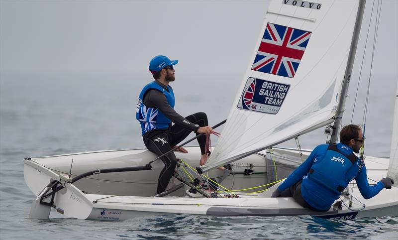 Luke Patience-Elliot Willis in 470 action on day 3 of ISAF Sailing World Cup Weymouth - photo © onEdition
