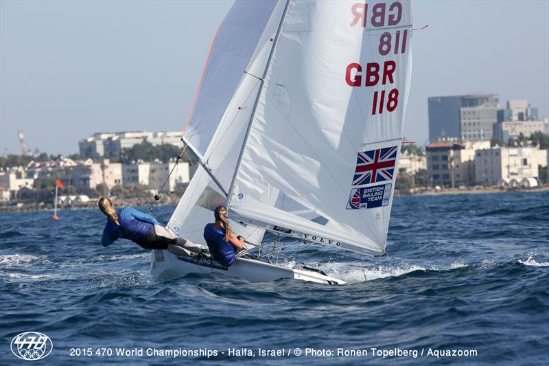 Hannah Mills/Saskia Clark (GBR118) on day 4 of the 470 Worlds in Haifa - photo © Aquazoom / Ronan Topelberg