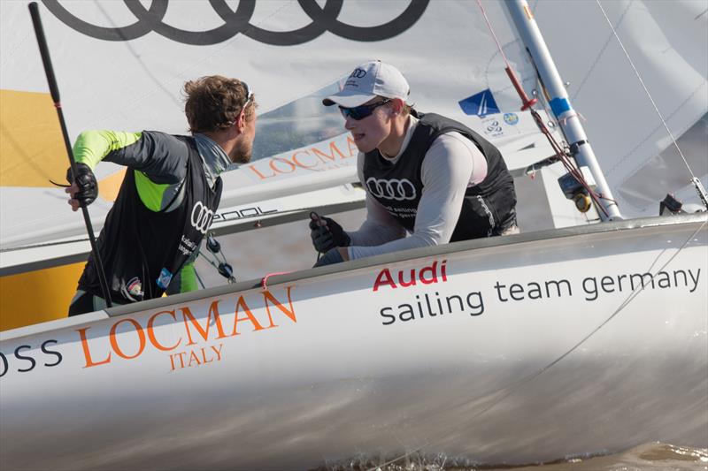 Ferdinand Gerz/Oliver Szymanksi (GER10) on day 3 of the 470 Worlds in Argentina - photo © Matiaz Capizzano