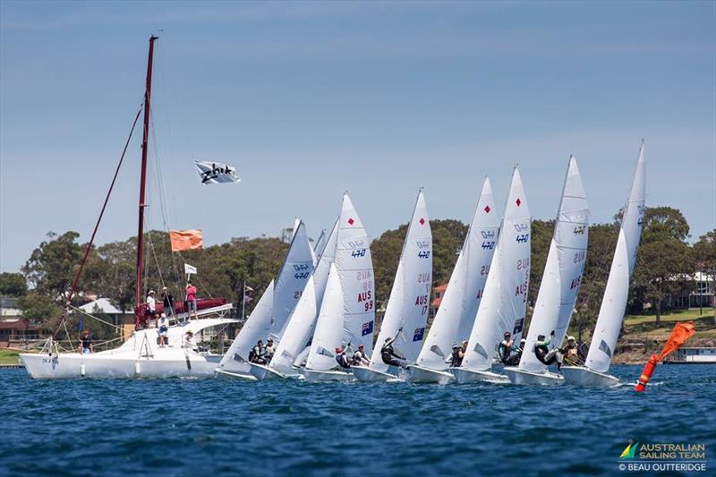 2017 Australian 470 Nationals photo copyright Beau Outteridge taken at Wangi RSL Amateur Sailing Club and featuring the 470 class