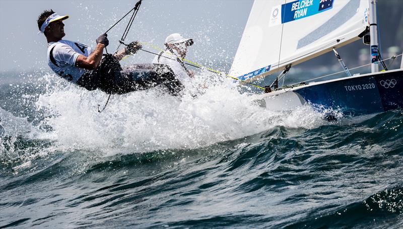 Mat Belcher and Will Ryan (AUS) on Tokyo 2020 Olympic Sailing Competition Day 4 - photo © Sailing Energy / World Sailing