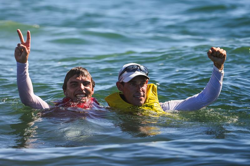 Men's 470 Gold for Mat Belcher and Will Ryan (AUS) at the Tokyo 2020 Olympic Sailing Competition photo copyright Sailing Energy / World Sailing taken at  and featuring the 470 class