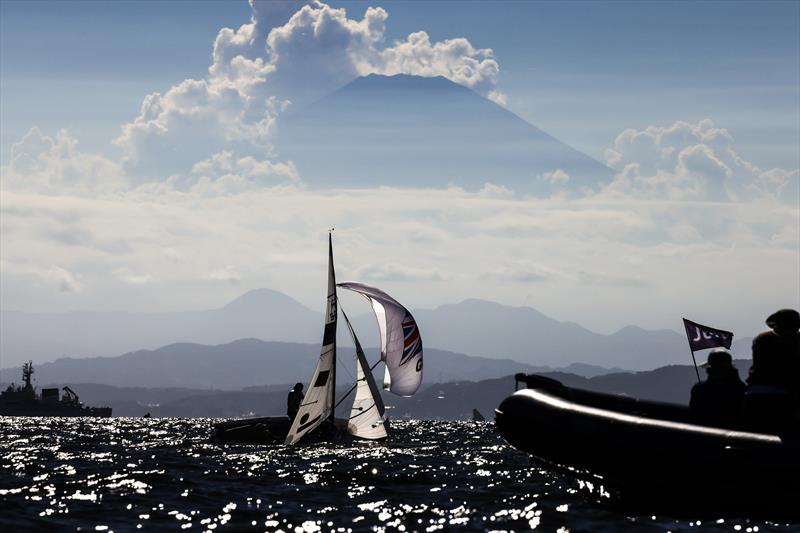 Women's 470 Medal Race at the Tokyo 2020 Olympic Sailing Competition photo copyright Sailing Energy / World Sailing taken at  and featuring the 470 class