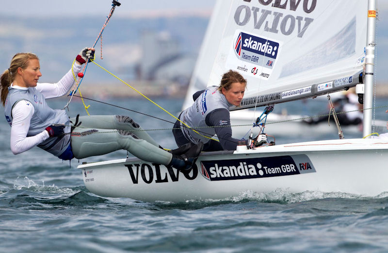 Hannah Mills & Saskia Clark are set for the 470 worlds in Barcelona photo copyright Richard Langdon / Skandia Team GBR taken at  and featuring the 470 class