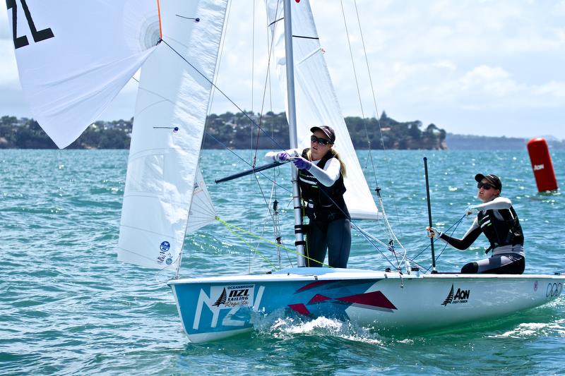 Oceanbridge NZL Sailing Regatta, Day 3, February 5, 2018, Murrays Bay SC photo copyright Richard Gladwell taken at Murrays Bay Sailing Club and featuring the 470 class