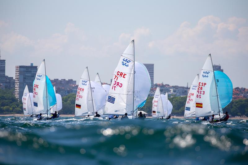 470 European Championships, Bourgas, Bulgaria - 2018 470 European Championships - Day 4 photo copyright Nikos Alevromytis / International 470 Class taken at Yacht Club Port Bourgas and featuring the 470 class