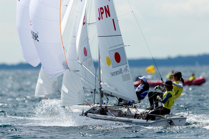 Ai Yoshida and Miho Yoshioka (JPN) - 470 - Day 3 - Hempel Sailing World Championships, Aarhus, Denmark - photo © Sailing Energy