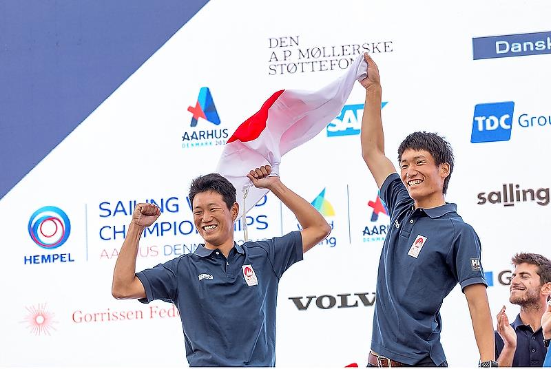 470 - Day 8 - Hempel Sailing World Championships, Aarhus, Denmark - August 2018 photo copyright Sailing Energy / World Sailing taken at  and featuring the 470 class