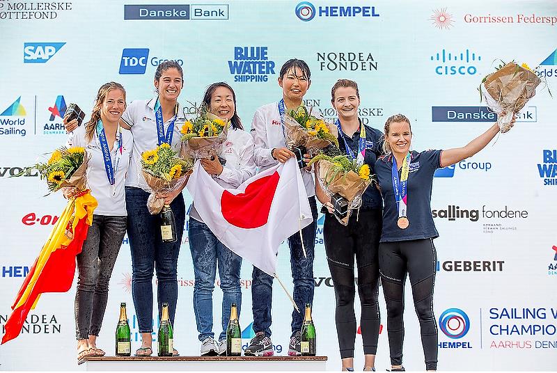 470 Women - Day 8 - Hempel Sailing World Championships, Aarhus, Denmark - August 2018 photo copyright Sailing Energy / World Sailing taken at  and featuring the 470 class
