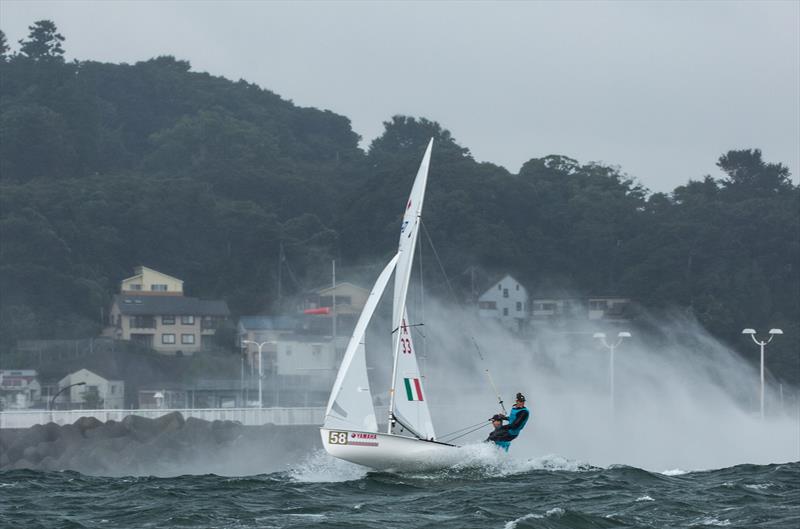 Typhoon prone Enoshima/Sagami Bay is expected to be a more rugged sailing environment than Aarhus - 2017 470 Junior Worlds photo copyright Junichi Hirai / Bulkhead Magazine Japan taken at  and featuring the 470 class