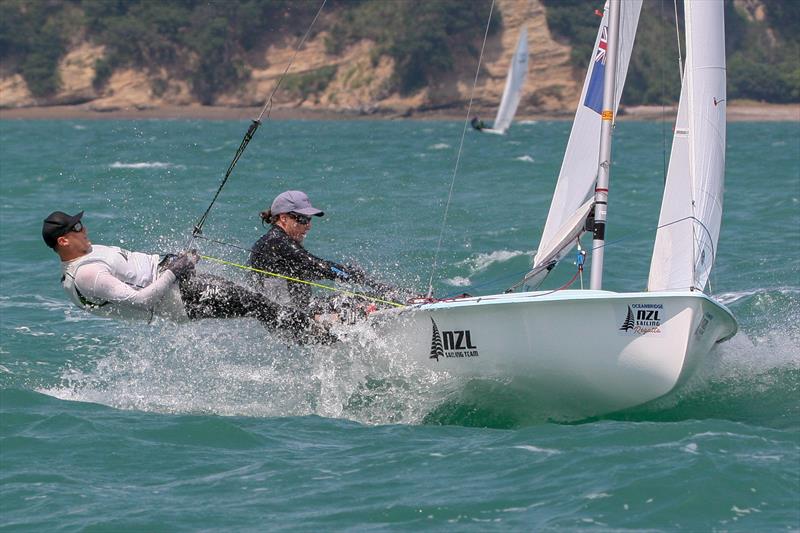 - Oceanbridge NZL Sailing Regatta - February 3, 2019 photo copyright Michael Brown, Yachting NZ taken at Royal Akarana Yacht Club and featuring the 470 class