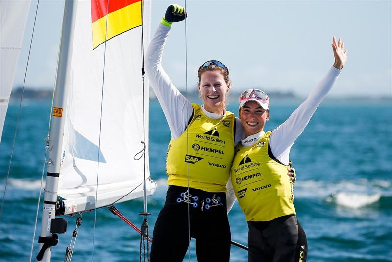 Germany's 470 gold medallists - 2019 Hempel World Cup Series Miami photo copyright Sailing Energy / World Sailing taken at  and featuring the 470 class