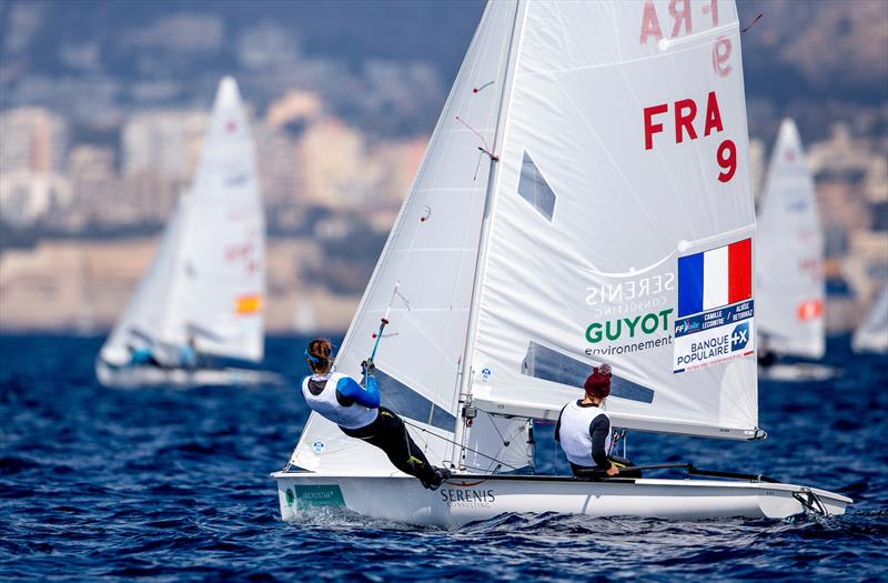 Lecointre & Retornaz (FRA) on day 2 of Trofeo Princesa Sofia Iberostar photo copyright Jesus Renedo / Sailing Energy taken at Real Club Náutico de Palma and featuring the 470 class