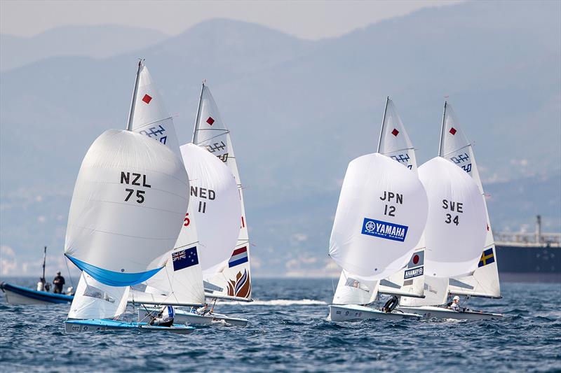 Paul Snow Hansen and Dan Willcox - 470 - NZL- Day 6 - Hempel Sailing World Cup - Genoa - April 2019 photo copyright Jesus Renedo / Sailing Energy taken at Yacht Club Italiano and featuring the 470 class
