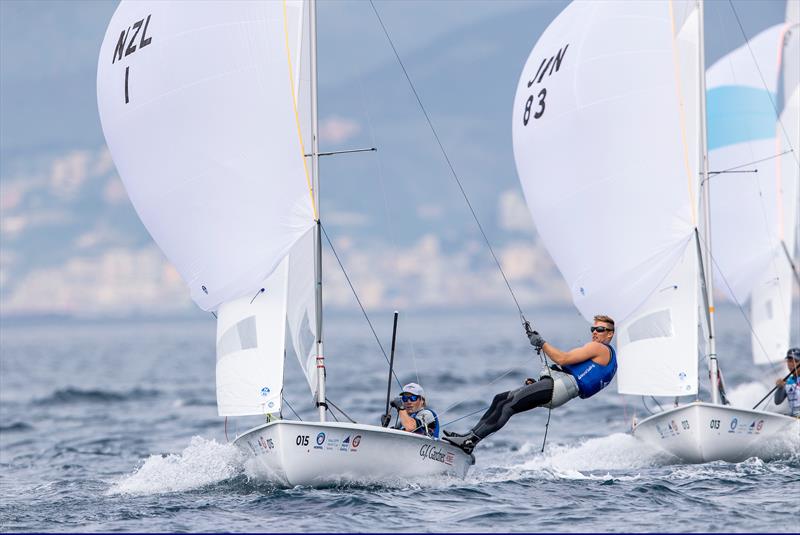 Paul Snow-Hansen and Dan Willcox - 470 - NZL- Day 7 - Hempel Sailing World Cup - Genoa - April 2019 photo copyright Pedro Martinez / Sailing Energy taken at Yacht Club Italiano and featuring the 470 class