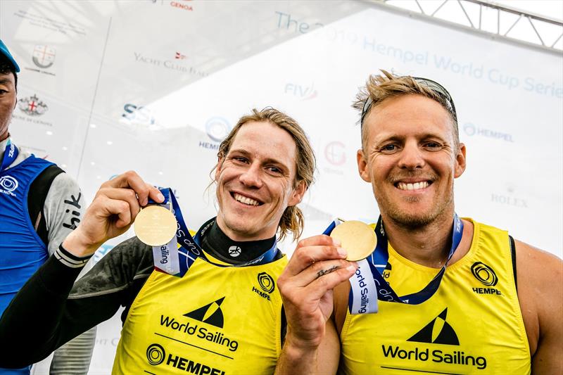 Paul Snow-Hansen and Dan Willcox - 470 - NZL- Day 7 - Hempel Sailing World Cup - Genoa - April 2019 - photo © Sailing Energy