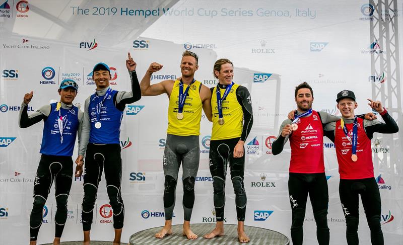Paul Snow-Hansen and Dan Willcox - 470 - NZL- Day 7 - Hempel Sailing World Cup - Genoa - April 2019 photo copyright Sailing Energy taken at Yacht Club Italiano and featuring the 470 class