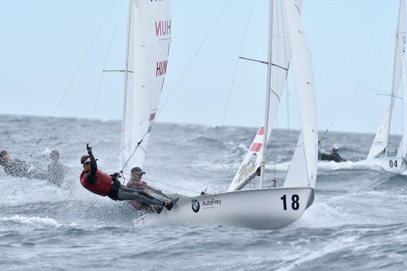 David Bargehr/Lukas Mähr (AUT) - 470 European Championships 2019 - Day 4 photo copyright Gerolamo Acquaron taken at Yacht Club Sanremo and featuring the 470 class
