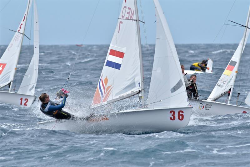 Mandy Mulder/Anneloes Van Veen (NED) - 470 European Championships 2019 - Day 4 photo copyright Gerolamo Acquaron taken at Yacht Club Sanremo and featuring the 470 class