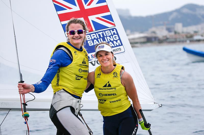 Hannah Mills and Eilidh McIntyre won silver at the Hempel World Cup Series Final in Marseille photo copyright Sailing Energy / World Sailing taken at  and featuring the 470 class