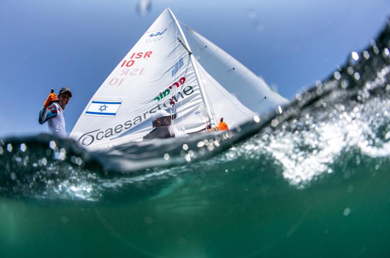 Maor Abu/Yoav Rooz (ISR-10) - 2019 470 World Championships photo copyright Junichi Hira taken at  and featuring the 470 class