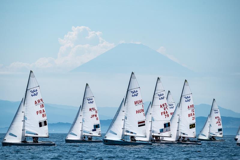 Day 1 - 2019 Yamaha 470 World Championships, Enoshima, Japan photo copyright Junichi Hirai / Bulkhead Magazine Japan taken at  and featuring the 470 class