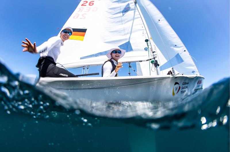 Frederike Loewe/Anna Markfort (GER-26) - Day 1 - 2019 Yamaha 470 World Championships, Enoshima, Japan - photo © Junichi Hirai / Bulkhead Magazine Japan