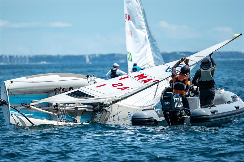 Mohammad Faizal Norizan/Ahmad Syukri Abdul Aziz (MAS-1) - Day 1 - 2019 Yamaha 470 World Championships, Enoshima, Japan photo copyright Junichi Hirai / Bulkhead Magazine Japan taken at  and featuring the 470 class