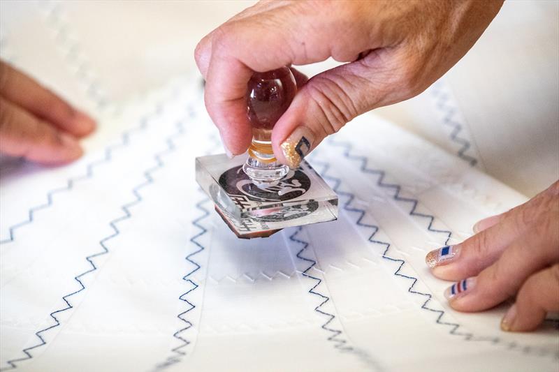 Sail measurement - Ashore at the Yamaha 2019 470 Worlds - Enoshima, August 2019 photo copyright Junichi Hirai / Bulkhead Magazine Japan taken at  and featuring the 470 class