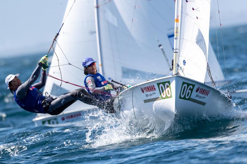 Day 3 of the Yamaha 470 World Championships, Enoshima, Japan photo copyright Junichi Hirai / Bulkhead Magazine Japan taken at  and featuring the 470 class