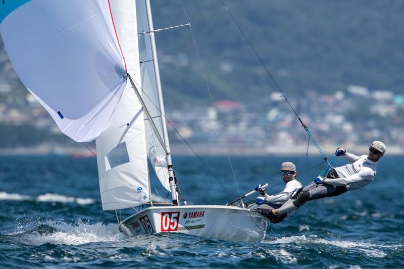 U.S. Men's 470 athletes, Stu McNay and Dave Hughes photo copyright Junichi Hirai / Bulkhead Magazine Japan taken at  and featuring the 470 class