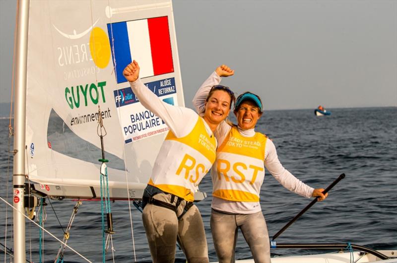 Camille Lecointre and Aloise Retornaz - Ready Steady Tokyo, day 6 photo copyright Jesus Renedo / Sailing Energy / World Sailing taken at  and featuring the 470 class