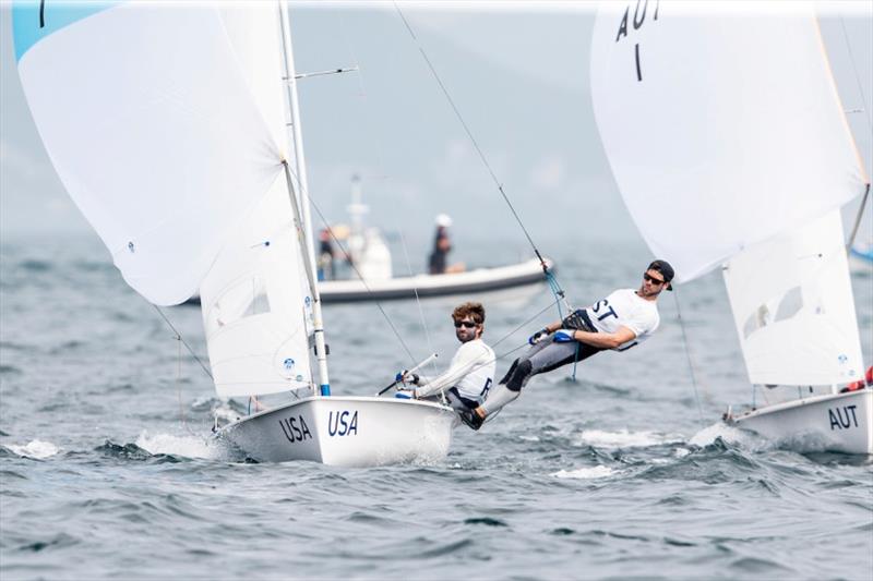 U.S. Men's 470, Stu McNay and Dave Hughes - Ready Steady Tokyo, day 6 photo copyright Pedro Martinez / Sailing Energy / World Sailing taken at  and featuring the 470 class