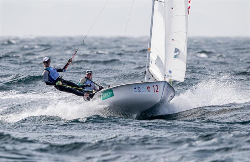 Nia Jerwood and Monique de Vries - Hempel World Cup Series Enoshima, day 3 - photo © Jesus Renedo / Sailing Energy / World Sailing