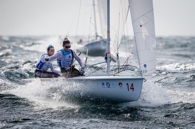 Women's 470, Atlantic Brugman and Nora Brugman - Hempel World Cup Series Enoshima, day 3 photo copyright Jesus Renedo / Sailing Energy / World Sailing taken at  and featuring the 470 class