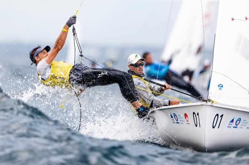 Mat Belcher and Will Ryan - Hempel World Cup Series Enoshima, Day 4 photo copyright Pedro Martinez / Sailing Energy / World Sailing taken at  and featuring the 470 class