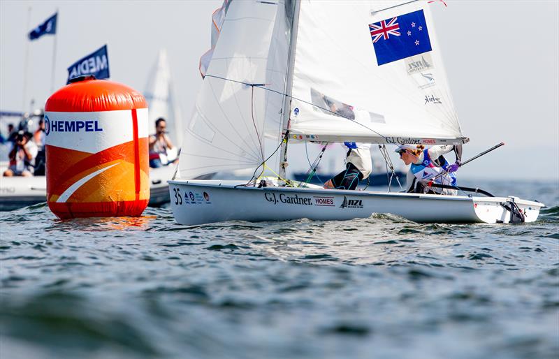 Paul Snow-Hansen and Dan Willcox (NZL)  were Men  470 medal race at the World Cup Series regatta in Enoshima. - Enoshima , Round 1 of the 2020 World Cup Series - September 1, 2019 photo copyright Pedro Martinez / Sailing Energy / World Sailing taken at  and featuring the 470 class