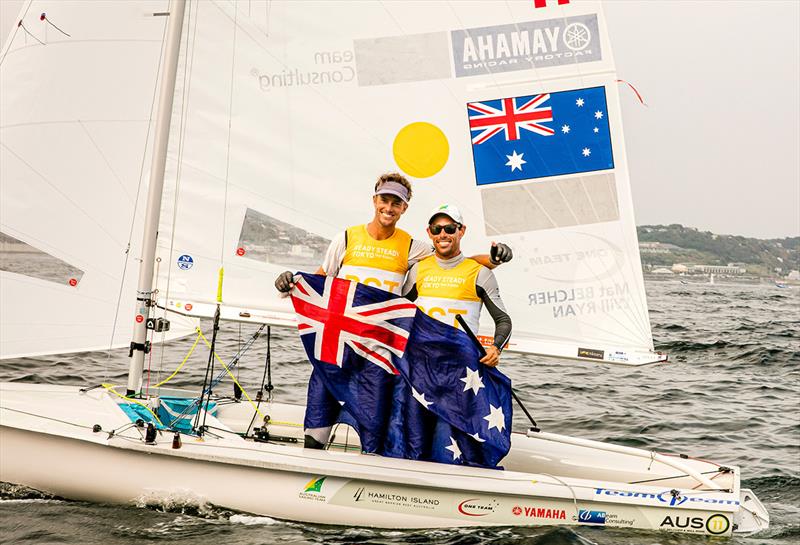 Mat Belcher and Will Ryan photo copyright Sailing Energy taken at Australian Sailing and featuring the 470 class