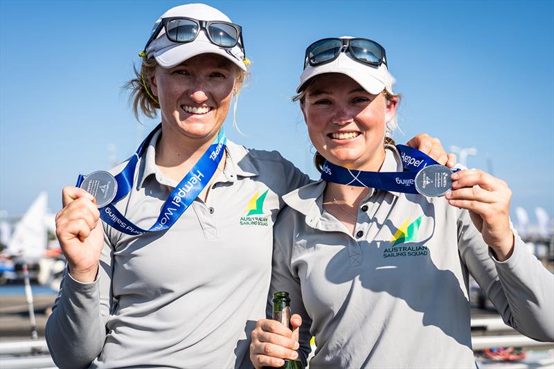 Monique de Vries and Nia Jerwood photo copyright Beau Outteridge for Australian Sailing Team taken at Australian Sailing and featuring the 470 class