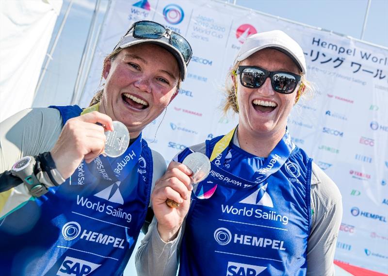 Nia Jerwood and Monique de Vries photo copyright Sailing Energy / World Sailing taken at  and featuring the 470 class