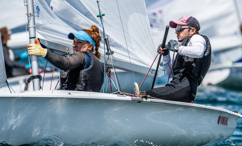 Day 2, 2021 European 470 Championships, Vilamoura, Portugal photo copyright Joao Costa Ferreira taken at Vilamoura Sailing and featuring the 470 class