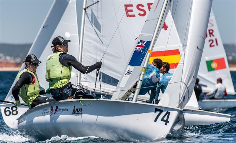 Snow-Hansen/Willcox - New Zealand - Day 4 - Open Mens European 470 championship - Vilamoura, Portugal - May 2021 photo copyright Joao Costa Ferreira taken at Vilamoura Sailing and featuring the 470 class