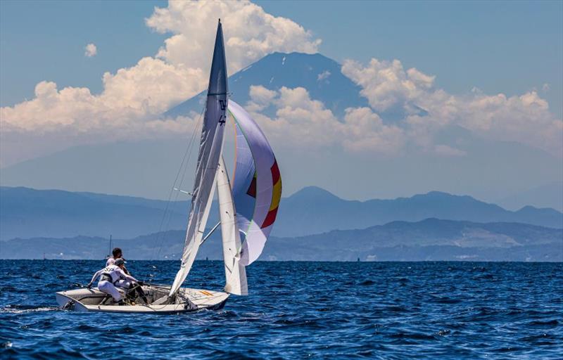 Spanish 470 men's team photo copyright World Sailing taken at  and featuring the 470 class