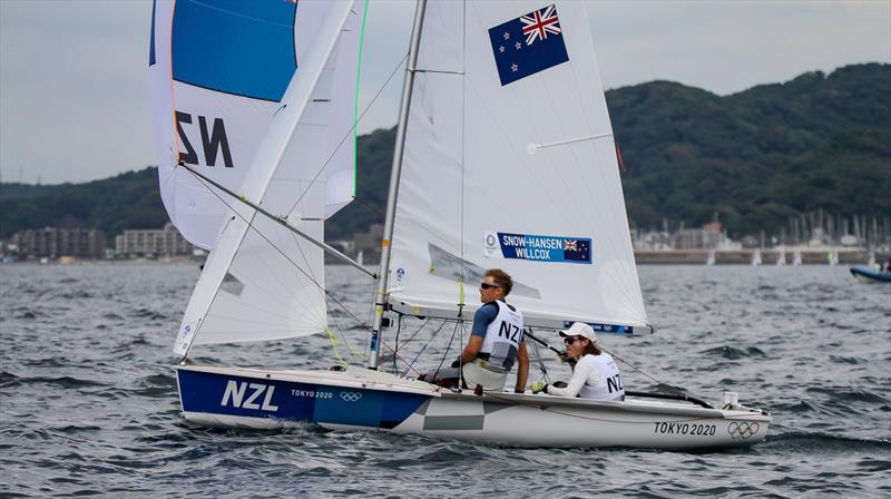 Tokyo2020 - Day 6- July, 30, - Paul Snow-Hansen and Dan Willcox (NZL) Mens 470 - Enoshima, Japan photo copyright Richard Gladwell  taken at  and featuring the 470 class